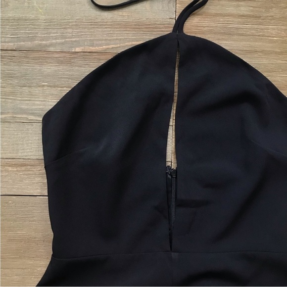 Lovers + Friends Black Halter Keyhole Jumpsuit Open Back Evening Cocktail XS NWT - Picture 6 of 7